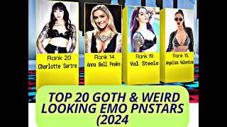 Top 20 Goth amp Weird Looking Emo Pnstars 2024 [upl. by Ayinat701]