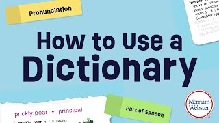 How to Use a Dictionary [upl. by Yennor]