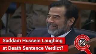 FACT CHECK Viral Video Shows Saddam Hussein Laughing during Death Sentence Pronouncement [upl. by Solhcin]