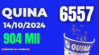 Resultado Quina 6557 confira a Quina de hoje 1410 [upl. by Ociram]