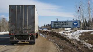 Ice Road Trucking MacKenzie River NT Canada [upl. by Eusoj506]