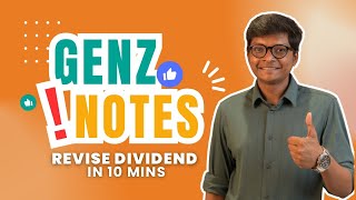 GenZ Notes  Revise Dividend in 10 Minutes Before Exam Day  CA Inter Law Jan  May  Sep 2025 [upl. by Cyma]