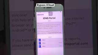 BYPASS iCloud iPhone iOS 155 iDNS Portal techroom bypassicloudbypassiphonetipsandtricksshorts [upl. by Aneled]