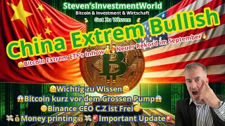 Bitcoin Update🚨China druckt 114 Billionen Money🚀😱Binance Ceo CZ Frei⚠️was niemand beachtet🤔 [upl. by Ahsenre]