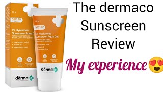 The dermaco Sunscreen Aqua Gel  honest Review  my experience [upl. by Studnia405]