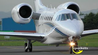 The Beautiful Cessna Citation 750 X N750GF  LandingTaxiTake off  Gloucestershire Airport [upl. by Yemarej]