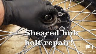 Sheared Wheel Hub Bolts on the cT wheel spline collar repaired [upl. by Litnahc]