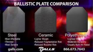 Galls Ballistic Plate Comparison Steel vs Ceramic vs Polyethylene [upl. by Burget]