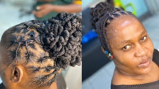 I styled with hairpiece to enhance her beautysubscribelocsbeautifullocsbraidhairstylesforblack [upl. by Henrietta971]