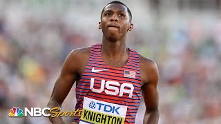 Erriyon Knighton blasts into 200m World Championship final with dominant semi win  NBC Sports [upl. by Elleuqar]