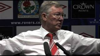 Fergie post match reaction to winning title at Blackburn  Blackburn 1 1 Manchester United 140511 [upl. by Nnahgaem]