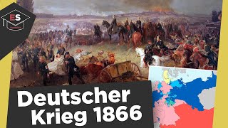 Der Deutsche Krieg 1866  Ursachen Verlauf Ergebnisse  Deutscher Krieg in 5 Minuten kurz erklärt [upl. by Ilohcin571]