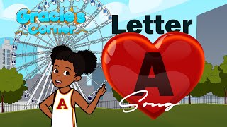 Letter A Song  Letter Recognition and Phonics with Gracie’s Corner  Nursery Rhymes  Kids Songs [upl. by Aizatsana274]