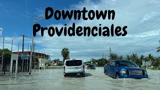 Driving in torrential rain on Leeward Highway Providenciales Turks and Caicos Islands [upl. by Yelrebmik]