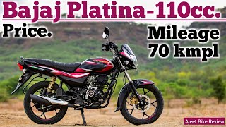 Bajaj Platina 110 Abs New Model 2024 Review  Price  Mileage  Feature  platina 110 abs 2024🤑 [upl. by Noitsuj]