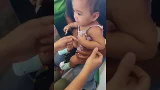 4th immunize ni baby aliyah😊😟 isa nalang kulang  ga graduate na sya hehe😅 grabi yung iyak nya😢 [upl. by Harobed]