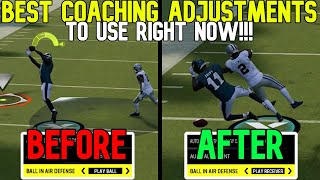 Best Coaching Adjustments to USE RIGHT NOW in Madden NFL 24 for Offense amp Defense Tips amp Tricks [upl. by Eical]