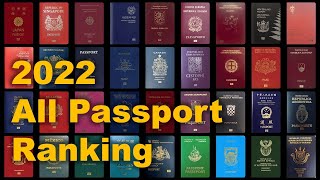 World Most Powerful Passports 2022  199 Countries and Territories [upl. by Ewald]