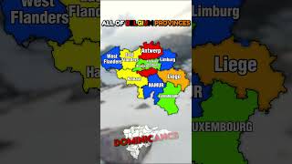 All of Belgiums Provinces geography europe belgium shorts short mapping [upl. by Skricki]