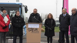 Inauguration de la ligne de bus 1025 [upl. by Innig]