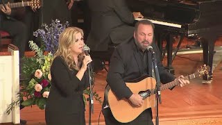 Garth Brooks and Trisha Yearwood perform quotImaginequot at memorial service  Remembering Rosalynn Carter [upl. by Ailaham199]