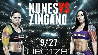 UFC 178 Amanda Nunes vs Cat Zingano [upl. by Allekim]