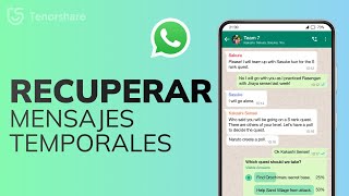 ¿Cómo recuperar mensajes temporales de WhatsApp [upl. by Bryan215]