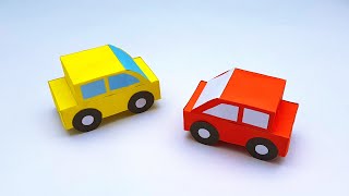 How To Make Easy Paper Toy Car  DIY School Project Ideas  Back To School Paper Crafts Toy Car [upl. by Suiraj]