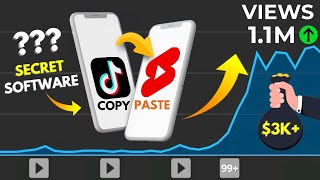 My Software AUTOMATICALLY Copy Paste TikTok Videos to YouTube Shorts Earn 3K Monthly [upl. by Eittam]