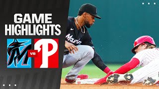 Marlins vs Phillies Game Highlights 81424  MLB Highlights [upl. by Mode]