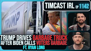 Trump DRIVES GARBAGE Truck ROASTING Biden For Calling Voters GARBAGE wRyan Long  Timcast IRL [upl. by Eltrym924]