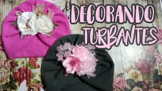 DIY Como decorar un turbante facil y rápidoflores ely [upl. by Notelrac473]