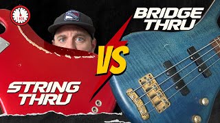 String Through VS Bridge Bass Setup [upl. by Mikael]