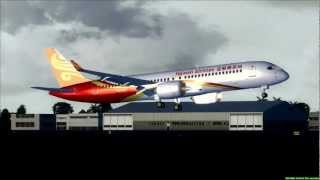 Hainan Airlines C919 landing at Vientiane  FSX [upl. by Sutsugua202]