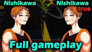 Nishikawa vs Nishikawa true Full gameplay Electric battle The Spike Volleyball 3x3 [upl. by Rosemaria]