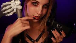 ASMR JUICY ONYOUREAR KISSES 🖤 Grim Reaper Edition [upl. by Aisanahta]