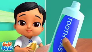 Brush Karo ब्रश करो Upar Pankha Chalta Hai  Hindi Baby Songs and Preschool Cartoon Rhymes [upl. by Brozak874]