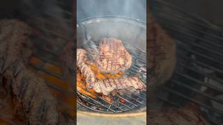 Prime flat iron amp wagyu tri tip steak on the biggreenegg  steak wagyusteak tritip grilling [upl. by Ayalahs903]