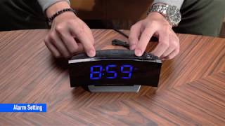 Mpow 5 LED Display Projection Alarm Clock with FM Radio [upl. by Bellew]