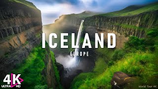 FLYING OVER ICELAND 4K UHD  Relaxing Music Along With Beautiful Nature Videos  4K Video HD [upl. by Fulbright]