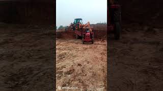 JCB 3DX plus Mahindra tractor loading jcb video jcb3dx [upl. by Rapp717]