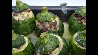 Recette de courgettes farcies au brocciu et au figatelli [upl. by Anastice]