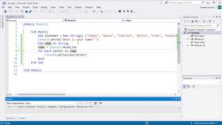 Visual Basic  Using For Each to Loop through an Array or String [upl. by Beker]