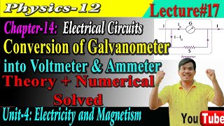 Conversion of Galvanometer into Voltmeter amp AmmeterGrade12 Physics Lecture17Theory Numerical [upl. by Coben263]