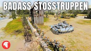 Company of Heroes 3  BADASS STOSSTRUPPEN  Wehrmacht Gameplay  2vs2 Multiplayer  No Commentary [upl. by Drofwarc528]