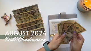 August 2024 Sinking Funds and Savings Bill Condensing  August 2024 Budget  Marias Budgeting [upl. by Eicyal540]