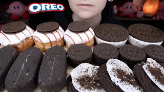 ASMR Oreo Ice Cream amp Desserts Frosted Sugar Cookies Cookie Sandwich Raspberry Filled Donuts 먹방 [upl. by Mcloughlin]