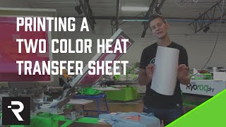 How to Screen Print Printing Two Color Plastisol Heat Transfer Sheets [upl. by Yoho]