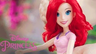 Splash surprise Ariel amp Disney Royal Princess Shimmer dolls Suomi [upl. by Eltsirc]