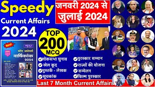 January To July 2024 Current Affairs  Speedy Current Affairs 2024 Last 7 Months Current Affairs [upl. by Vere849]